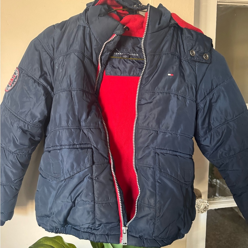 Tommy Hilfiger navy blue and Red Jacket *like new*